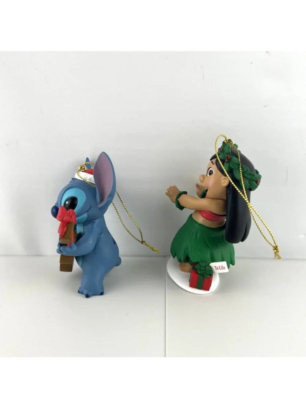 Set of 2 Lilo and Stitch Disney Presidents Edition Ornaments in Original Box